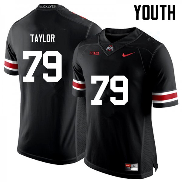Ohio State Buckeyes #79 Brady Taylor Youth High School Jersey Black OSU59232